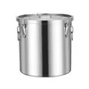 Cubo Sellado de Acero Inoxidable 304 para Uso Comercial Transfronterizo, Cubo de Almacenamiento Engrosado de Gran Capacidad con Tapa, Cubo de Aceite, Cubo de Arroz, Cubo de Leche