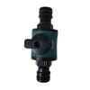 Conector de válvula de encendido y apagado, conector de agua para jardín, niple de plástico de dos vías, adaptador rápido, válvula de grifo de agua