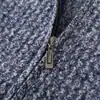Nuevo cárdigan de lana para otoño e invierno, cuello alto medio para hombre, chaqueta gruesa de cachemira, tejido de punto de color contrastante, tops para hombre