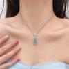 Nuevo Collar con Colgante de Frijol Ping An de Jade Azul Imitación Estilo Chino Lujo Ligero Nicho Cadena Clavicular de Alta Gama 2024 Nuevas Explosiones