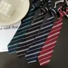 Corbata JK a rayas Accesorios para camisa de mujer Estilo académico Estilo coreano DK para hombre Sin nudo de corbata Informal Estilo japonés Uniforme escolar para estudiantes