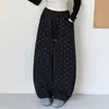 Calça casual de outono para meninas mais velhas, nova coleção primavera e outono infantil, calça de moletom esportiva com estampa de estrelas para meninas, solta e versátil, moderna