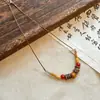 [Muxi] Nova Corrente de Suéter com Pingente Bodhi Caramelo Estilo Boêmio Chinês Acessórios Retro Zen Estilo Chinês
