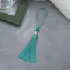 Borla de Cuentas Linglong de 8 cm Nudo Chino de Poliéster Colgante para Disfraz Hanfu Colgante de Metal Marcador de Libros Colgante Pequeño