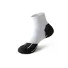 Calcetines de running para hombre hasta la pantorrilla con amortiguación, planta de rizo, absorción de sudor y resistencia al olor, diseñados específicamente para maratón, senderismo y trekking.