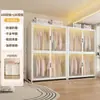 Armario de acero de estilo moderno para ropa de bebé, estable y duradero, a prueba de polvo, colgable, armario modular con almacenamiento compartimentado