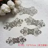 Linterna de Marco Doble Pétalo de Flor Accesorios Hechos a Mano DIY Mariposa con Antenas Aleación Estilo Antiguo Abanico Redondo Material Decorativo Accesorios I95