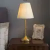Lámpara de noche vintage para dormitorio, luz de lujo nórdico americano, moderna minimalista europea, de escritorio creativa, acogedora, con cordón, lámpara de mesa pequeña