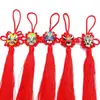 Pingente de nó chinês de borla pequena festiva estilo étnico cristal ópera de Pequim maquiagem facial ornamentos de nó chinês presentes especiais