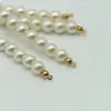 Cadena corta de cuentas de vidrio con hebillas en ambos extremos, accesorios, colgantes, accesorios para cadena de bolso