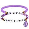 Pulsera de Amistad para Fans de Festival de Música Popular Transfronterizo para Mujer, Juego de Pulseras Apilables de Múltiples Capas, Pulseras de Cuentas de Arcilla Suave