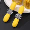 Tenedor Antiescaldado para Maíz Acero Inoxidable Brocheta para Maíz de Barbacoa Tenedor de Barbacoa Tenedor de Fruta Herramienta de Cocina Herramienta Antiescaldado para Comer Maíz