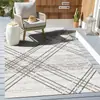Manta para Mesa de Café Abstracta Minimalista de Cachemira con Base TPR para Sala de Estar, Manta para Mesita de Noche de Dormitorio, Alfombra Sencilla