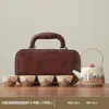 Juego de Té Kung Fu Horno Ru Juego Pequeño Estilo Chino Tetera y Taza de Cerámica para el Hogar para una Persona Hotel Dormitorio Mesa Pequeña de Té