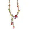 Guirnalda de Fresas Collar Irregular de Perlas Rosadas de Burbuja 2026 Nueva Cadena para Clavícula Choker Primavera Verano