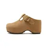 Zapatos Birkenstock de Suela Gruesa de 9 cm para Mujer, Aumento de Altura Interior, para Personas Bajas, Zapatos Versátiles, sin Cordones, para Persona Perezosa, Zueco Cerrado