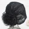 Nuevo encaje en la espalda Flor punta cerrada capa por capa sombrero de madre hogareña cubierta delgada cabello blanco moda simple base libre
