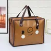 Bolsas de Compras No Tejidas Transfronterizas, Bolsas de Almacenamiento a Prueba de Polvo con Cremallera de Dibujos Animados, Bolsas Tote Plegables Impermeables Laminadas al por Mayor