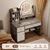 Tocador para Dormitorio, Modelo Nuevo Simple y Moderno 2026, Lujo Ligero con Sensación de Alta Gama, Tocador de Maquillaje para Dormitorio Principal, Escritorio y Gabinete de Almacenamiento Todo en Uno