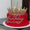 Decoración de Pastel de Cumpleaños Feliz Princesa de Acrílico Suministros para Fiesta de Repostería para Damas Descuento por Volumen