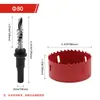 Conjunto de Serra Copo Bimetal M42 Vermelha para Gesso e Marcenaria, Ferramenta de Corte de Furo Broca Transfronteiriça