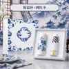 Estilo Nacional y Tendencia Azul y Blanco Floral Set de Regalo de Negocios, Regalos para Eventos de Empresa, Regalos Corporativos con Logo Personalizado