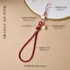 Cordón para Teléfono Móvil Estilo Chino Tejido a Mano Carbón Bodhi Garra de Gato Tostada Gato de la Suerte Cadena Corta Anti-Caída Colgante para Teléfono Móvil