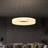 Lustre de sala de estar em mármore falso espanhol, lustre circular de designer de luxo leve para villa, lustre circular elegante e de ponta para sala modelo