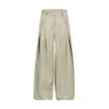 Calça Plissada Masculina Elegante Cor Sólida Estilo Old Money Maduro, Nova Calça Casual de Pernas Largas Estilosa para Escritório e Uso Diário para Mulheres