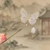 Grampo de Cabelo Vintage para Mulheres, Grampo de Cabelo Metálico de Alta Qualidade em Forma de U com Peônia, Grampo Sofisticado de Nicho, Acessório de Cabelo Estilo Antigo Venda por Atacado