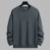 Sudadera con capucha de cuello redondo para hombre Otoño Invierno Nuevo Estilo Moderna Casual Holgada Color Sólido Talla Grande Versátil Sudadera con capucha de forro polar para hombre