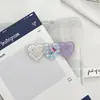 Grampo de Cabelo Fofo Jelly Cat Xadrez Gota d'Água Menina Presilha Lateral Bico de Pato Doce Ins Rosa Oval Grampo de Cabelo Acessório de Cabelo