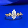 Joias Mujing Prata S925 Estilo Moda Diária Diamante Sintético Marquise 5*10mm Cruzado Europeu e Americano Aliexpress