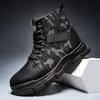 Botas Martin Camufladas para Hombre Otoño e Invierno Cálidas Engrosadas de Caña Media Botas para Hombre Suela Gruesa Moda Retro con Cordones Zapatos de Trabajo para Hombre