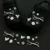 Lazo de Corazón Femenino con Pedrería para Crocs Encanto de Zapato con Estrella de Pedrería Hebilla de Zapato Accesorios Moda DIY Hebilla Decorativa