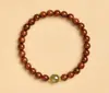 Pulsera de Madera Natural Hainan Huanghuali con Cuentas de la Fortuna, Artículo Cultural de Madera, Pulsera con Mantra de Seis Caracteres, Venta al por Mayor para Atracciones Turísticas