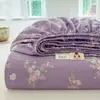Sábana bajera de gasa de doble capa, pieza única, para uso doméstico, ropa de cama, protector de colchón, adecuado para dormitorios estudiantiles, tamaño individual, sábana y colcha antideslizantes