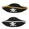 Sombrero de Capitán Pirata para Halloween Sombrero de Atrezo para Actuación Pirata Sombrero de Capitán de Piratas del Caribe Sombrero de Zorro