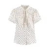 Atacado de Fabricantes de Roupas Femininas Transfronteiriças Nova Coleção Primavera 2026 Moda Casual Europeia e Americana Elegante Popeline Tops com Decorações de Laços