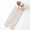 Venta al por mayor del fabricante de nuevos leggings rayados verticales engrosados con forro polar de otoño e invierno para niños y pantimedias cálidas de felpa de cordero para niños