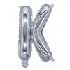 Globos de Foil Plateados de 16 pulgadas con Letras Inglesas A-Z y Números 0-9, Soportan Varios Conjuntos de Combinaciones de Globos de Papel de Aluminio