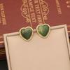 [Ice Meng] Aretes de amor estilo Maillard aretes de acero inoxidable joyería transfronteriza europea y americana para E559
