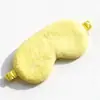 Máscara de Ojos de Peluche Color Macarrón para Dormir Franela Piel Sintética de Conejo Oscurecimiento Total Transpirable Máscara de Ojos para Siesta de Mediodía Protección Ocular para Viajes