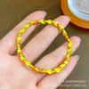 Pulsera Trendy Nacional Estilo Chino Nuevo Arena Dorada Estilo Antiguo Popular en Internet Dos-Shihuan Chapada Color K Oro Conservación Loto Loto Hebilla S Pulsera para Mujer