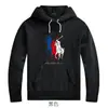 Coleção de Primavera Ralph Lauren Polo: Moletom com capuz em algodão puro, unissex, estilo pullover, adequado tanto para uso interno quanto externo, 100% algodão