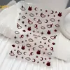 Série Duyuer Adesivos de Unha Populares Estilo Influenciador Realista com Suporte Adesivo para Decoração de Unhas DIY