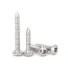 Tornillos Autorroscantes de Cabeza Plana de Acero Inoxidable 304 Gb845/Tornillos Autorroscantes de Cabeza Redonda Pa M1M2M3M4M4.8 Estándar Nacional
