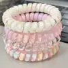 Gomas para el Cabello de Alambre de Teléfono Coloridas Estilo Coreano para Mujer, Cuerdas para el Cabello Lindas y Versátiles, Accesorios para el Cabello de Alta Gama con Alta Elasticidad