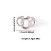 Anillos de Acero Inoxidable Geométricos Simples Estilo Europeo y Americano de Venta Caliente Transfronteriza, Joyería Versátil de Personalidad de Nicho de Lujo Ligero, Al por Mayor en Stock