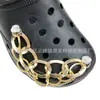 Zapatos con agujeros accesorios DIY cadena de metal cadena de aleación de perlas hebilla de joyería para empeine en stock venta al por mayor